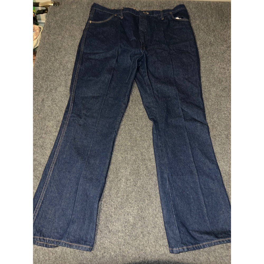 Rustler 87620 Mens Dark Wash Blue Denim Jeans 42x32 Made in USA
